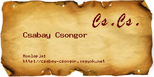 Csabay Csongor névjegykártya