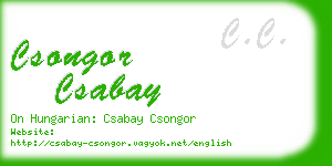 csongor csabay business card